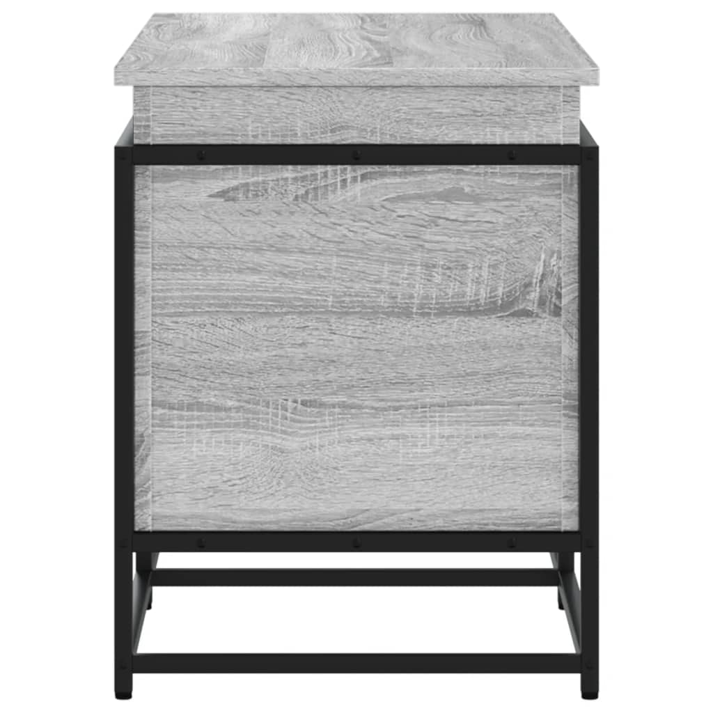 Oppbevaringsboks lokk grå sonoma 100x40x51,5 cm konstruert tre