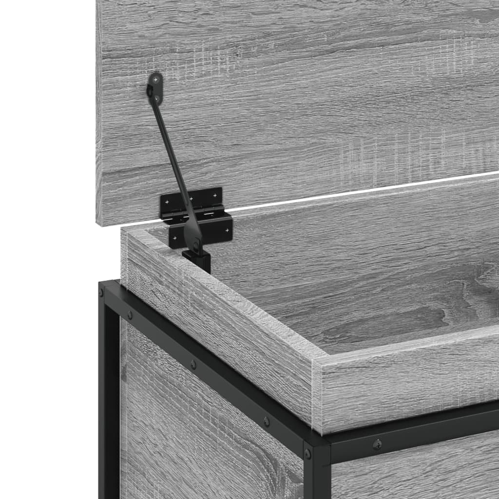 Oppbevaringsboks lokk grå sonoma 100x40x51,5 cm konstruert tre
