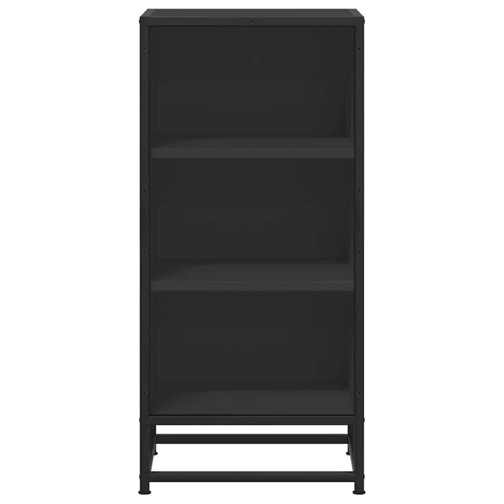 Skjenk svart 35,5x35x76 cm konstruert tre og metall