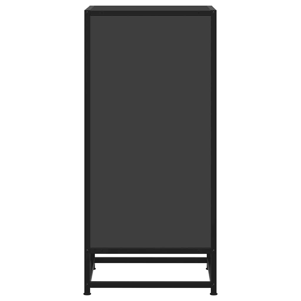 Skjenk svart 35,5x35x76 cm konstruert tre og metall