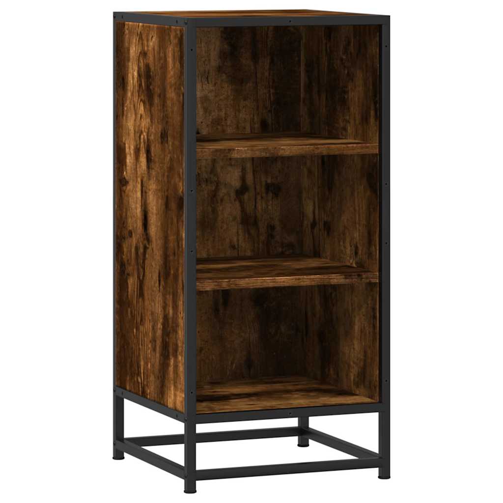 Skjenk røkt eik 35,5x35x76 cm konstruert tre og metall