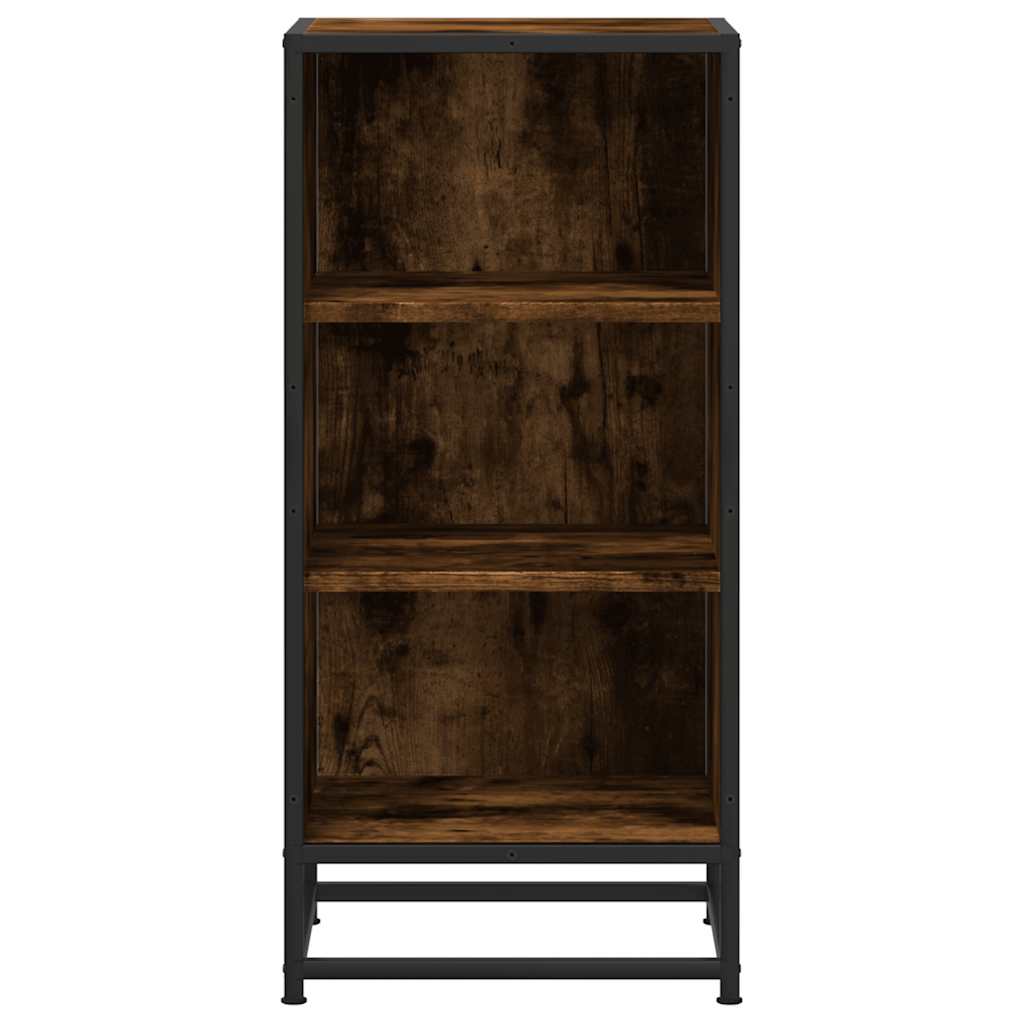 Skjenk røkt eik 35,5x35x76 cm konstruert tre og metall