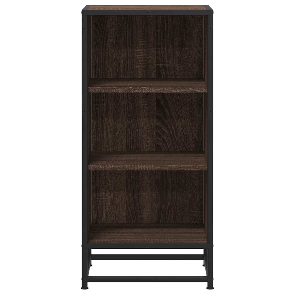 Skjenk brun eik 35,5x35x76 cm konstruert tre og metall