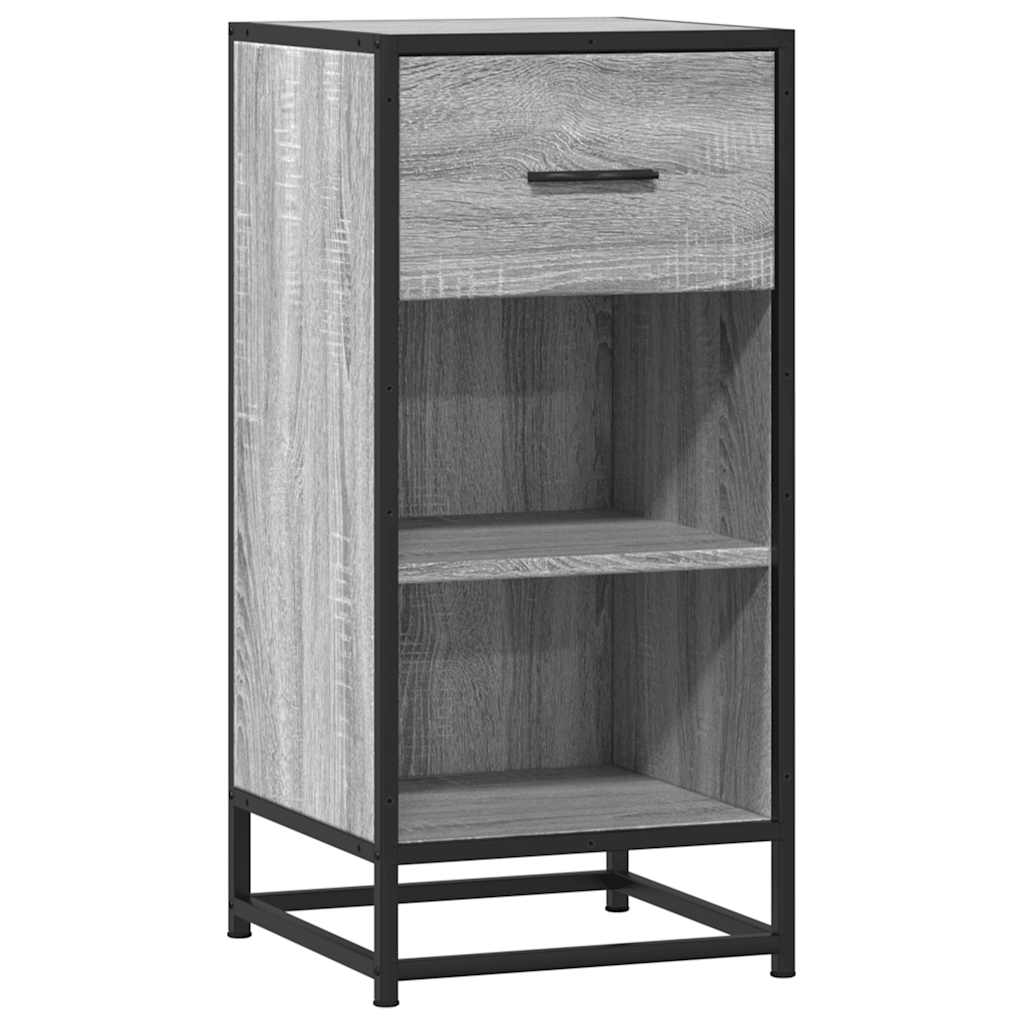 Skjenk grå sonoma 35,5x35x76 cm konstruert tre og metall