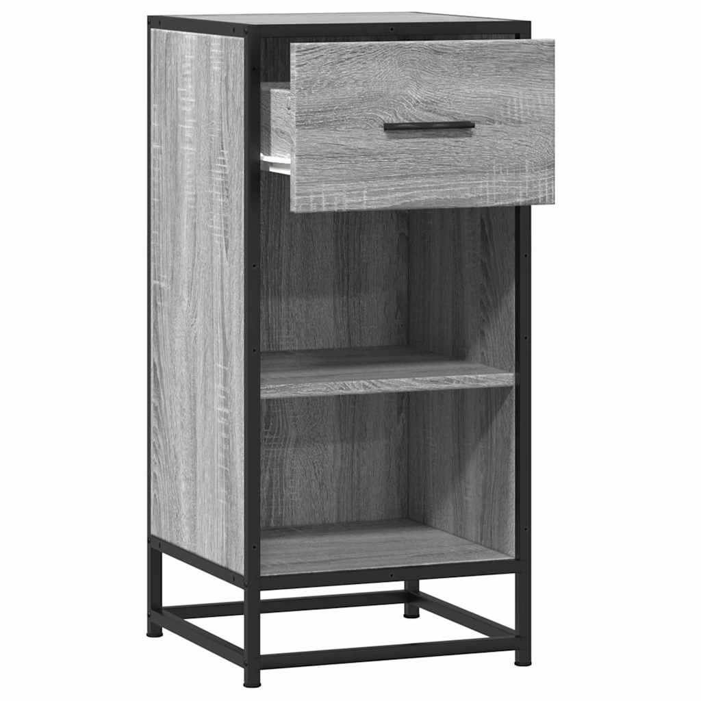 Skjenk grå sonoma 35,5x35x76 cm konstruert tre og metall