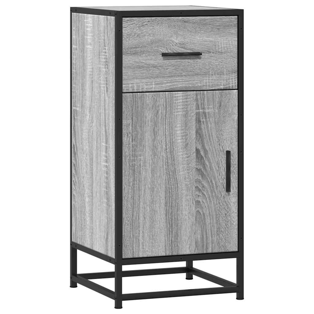 Skjenk grå sonoma 35,5x35x76 cm konstruert tre og metall