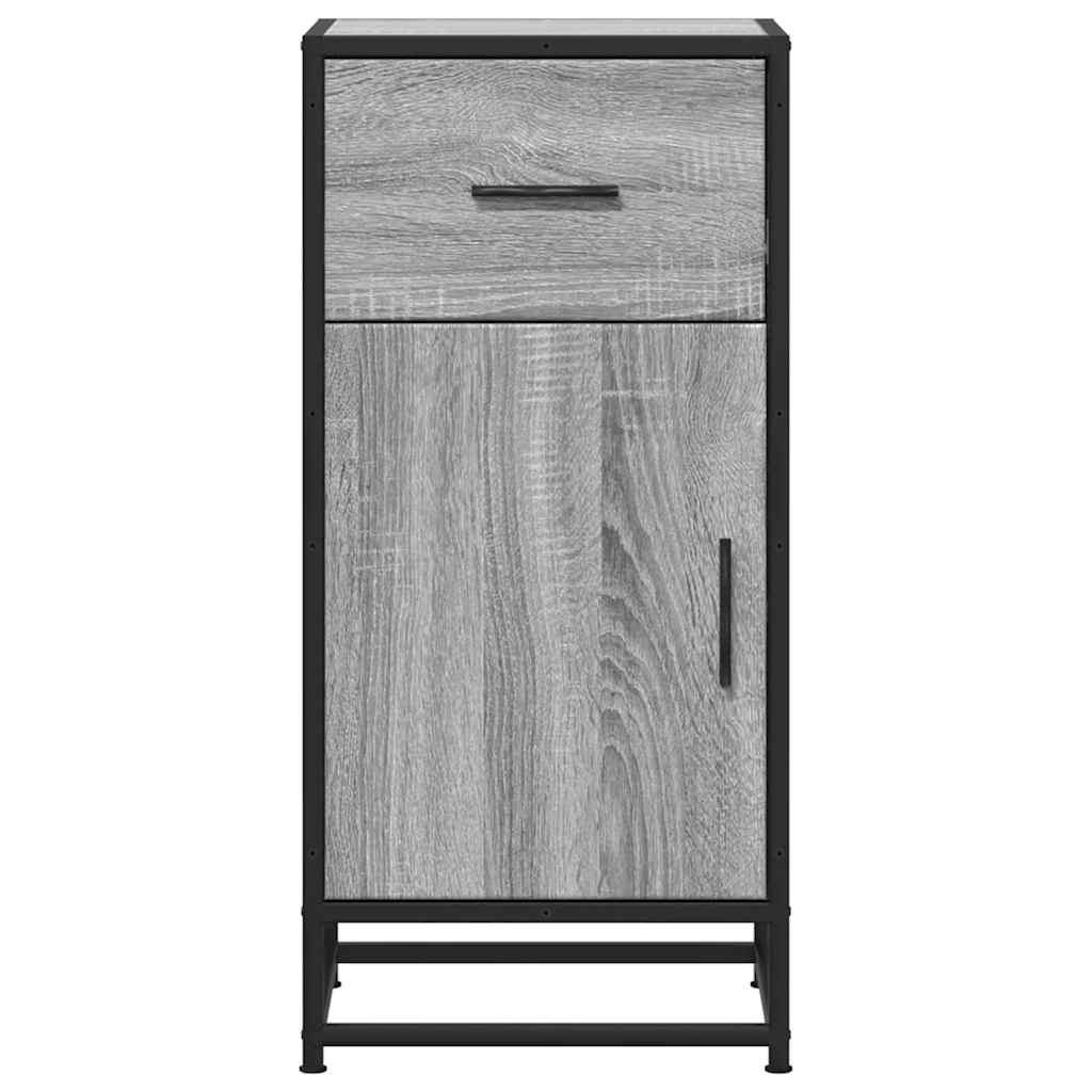 Skjenk grå sonoma 35,5x35x76 cm konstruert tre og metall