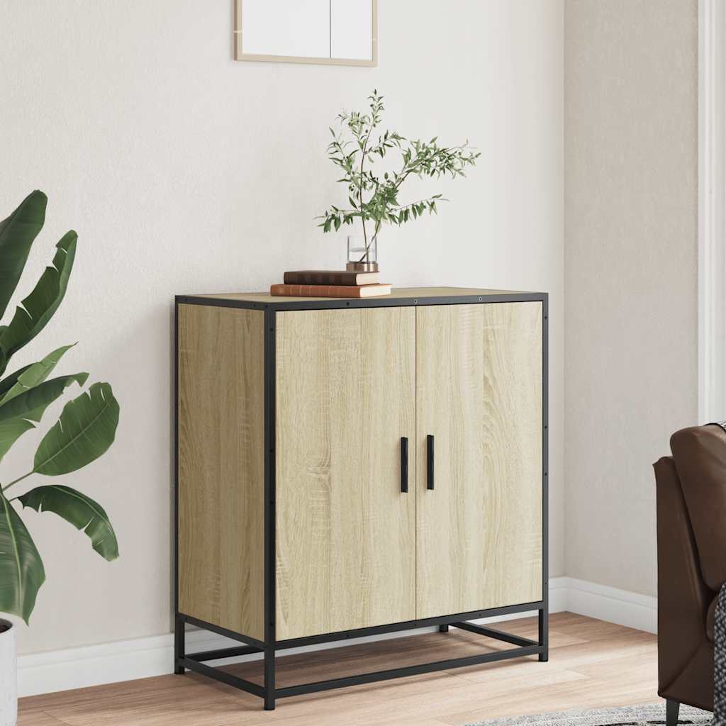 Skjenk sonoma eik 68x35x76 cm konstruert tre og metall