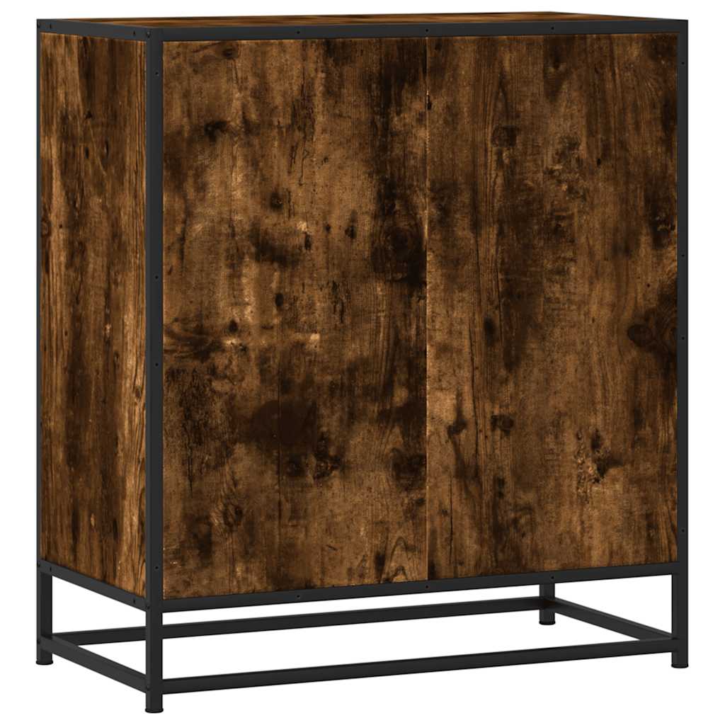 Skjenk røkt eik 68x35x76 cm konstruert tre og metall