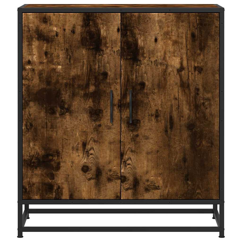 Skjenk røkt eik 68x35x76 cm konstruert tre og metall