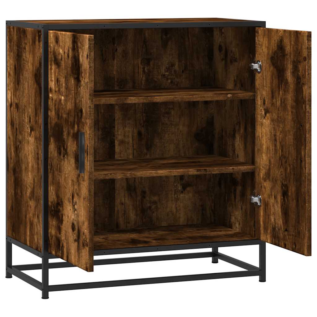 Skjenk røkt eik 68x35x76 cm konstruert tre og metall