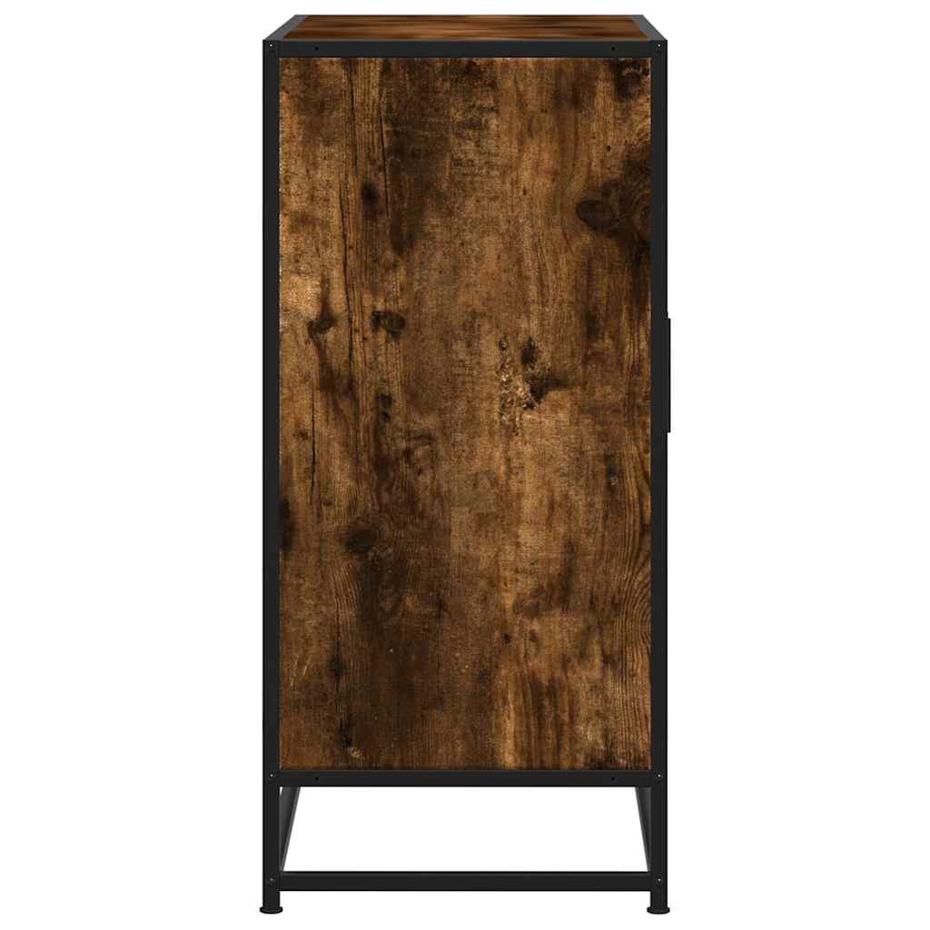 Skjenk røkt eik 68x35x76 cm konstruert tre og metall