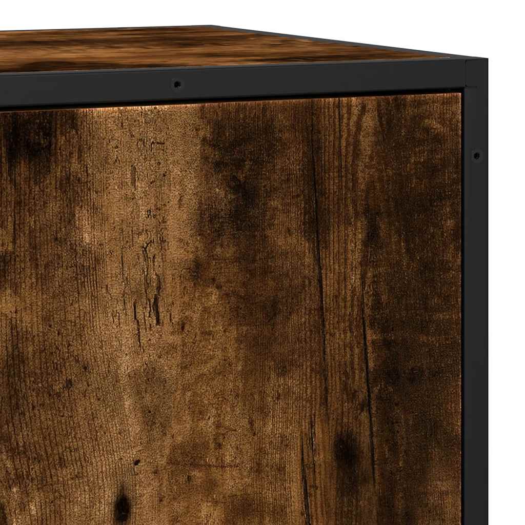 Skjenk røkt eik 68x35x76 cm konstruert tre og metall