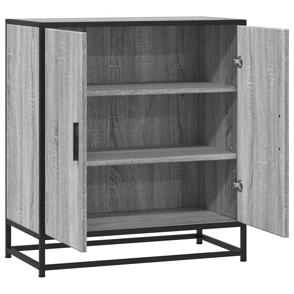 Skjenk grå sonoma 68x35x76 cm konstruert tre og metall