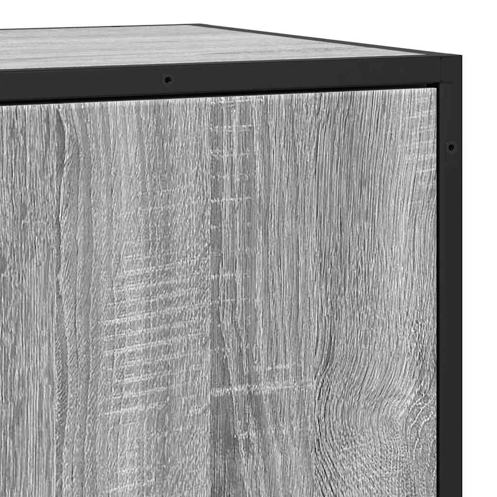 Skjenk grå sonoma 68x35x76 cm konstruert tre og metall