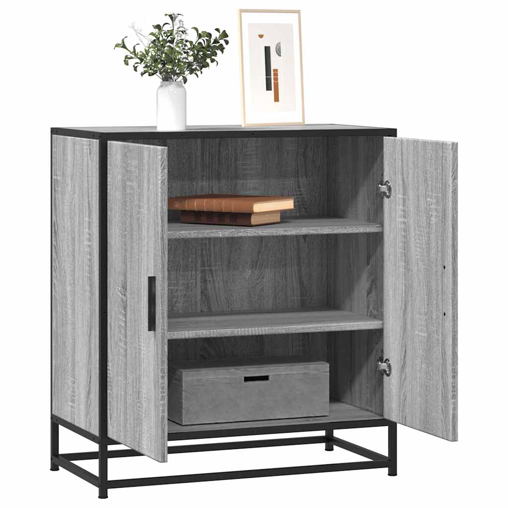 Skjenk grå sonoma 68x35x76 cm konstruert tre og metall