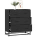 Skjenk svart 68x35x76 cm konstruert tre og metall