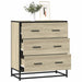 Skjenk sonoma eik 68x35x76 cm konstruert tre og metall