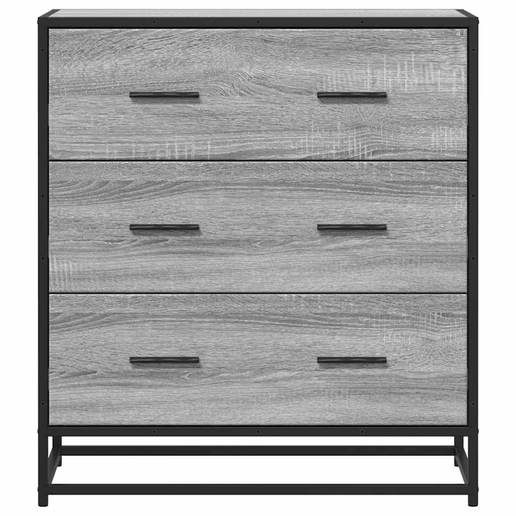 Skjenk grå sonoma 68x35x76 cm konstruert tre og metall