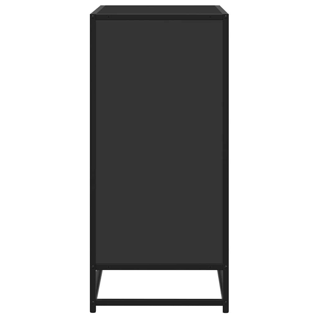 Skjenk svart 68x35x76 cm konstruert tre og metall