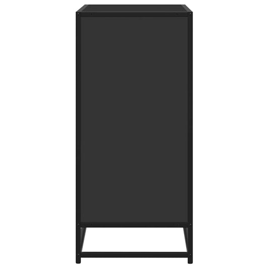 Skjenk svart 68x35x76 cm konstruert tre og metall