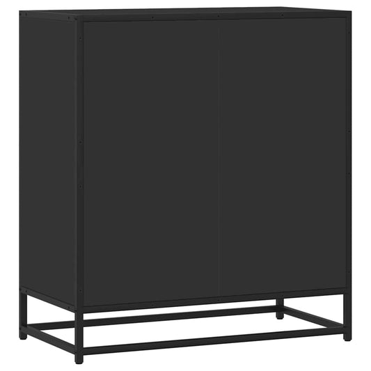 Skjenk svart 68x35x76 cm konstruert tre og metall