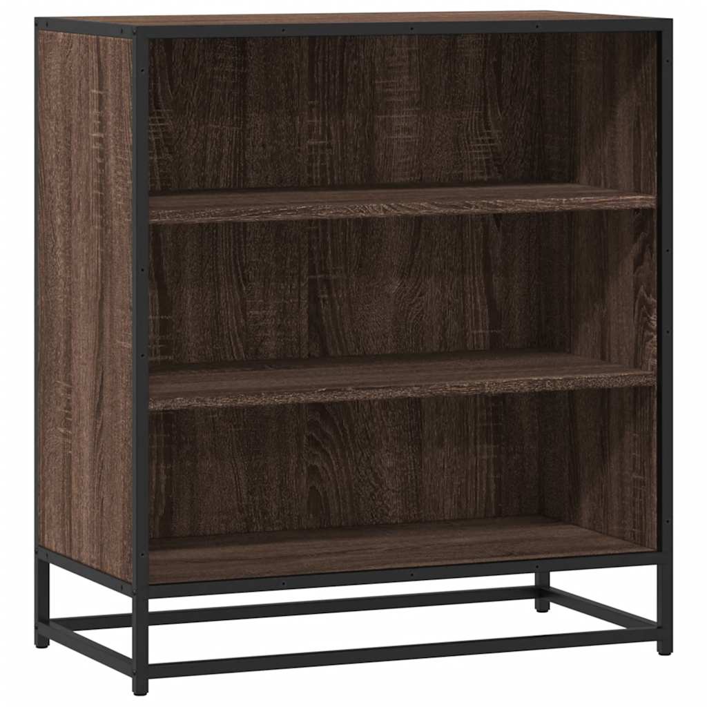 Skjenk brun eik 68x35x76 cm konstruert tre og metall