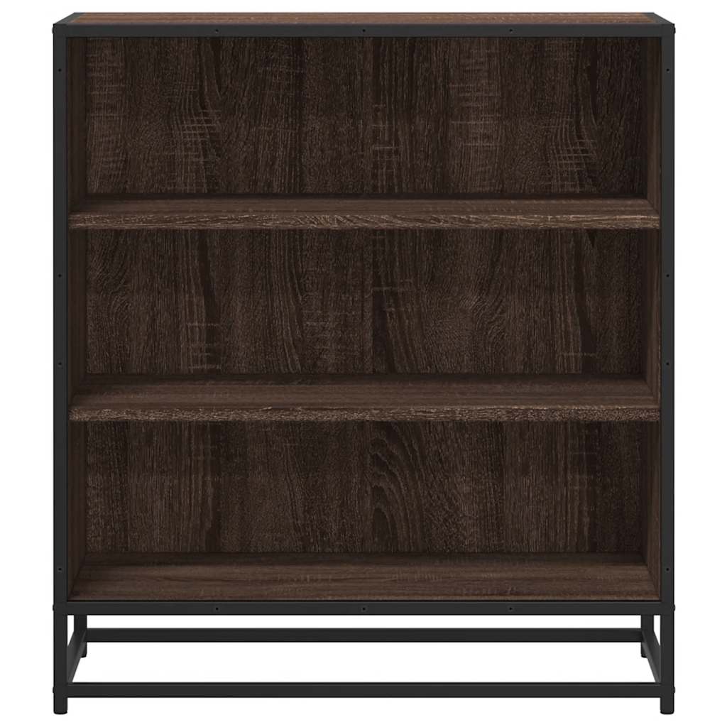 Skjenk brun eik 68x35x76 cm konstruert tre og metall