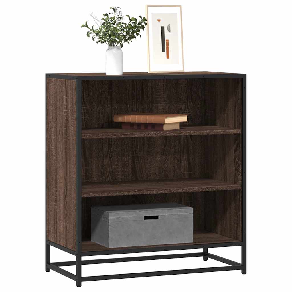 Skjenk brun eik 68x35x76 cm konstruert tre og metall