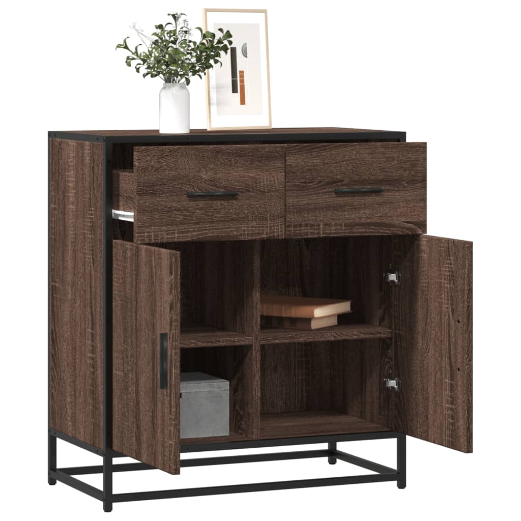 Skjenk brun eik 68x35x76 cm konstruert tre