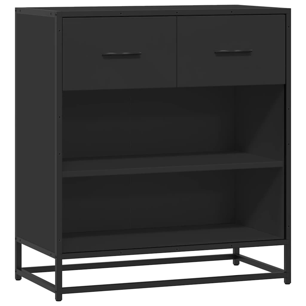 Skjenk svart 68x35x76 cm konstruert tre