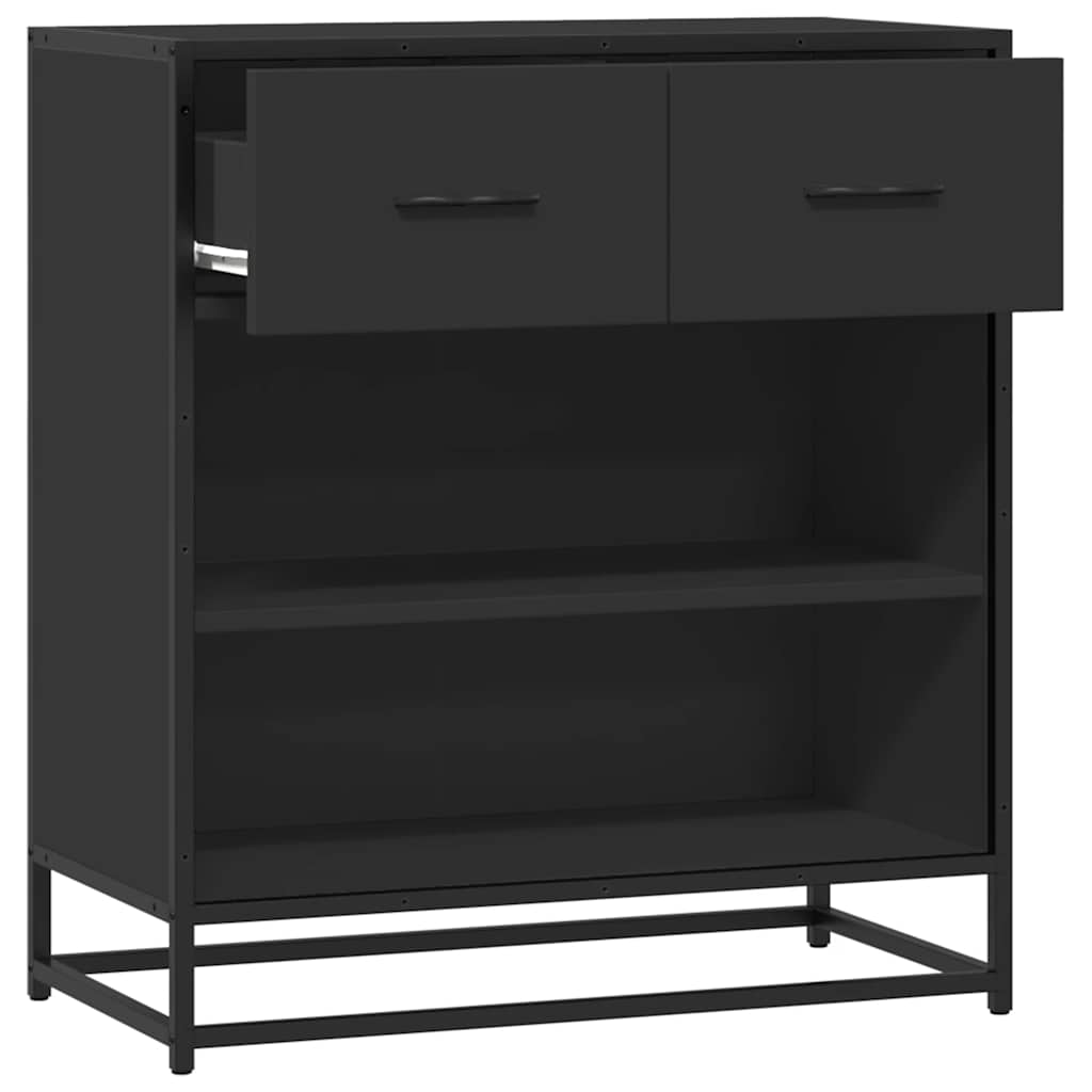 Skjenk svart 68x35x76 cm konstruert tre