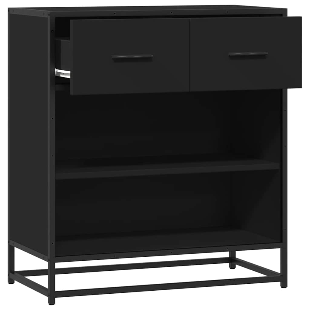 Skjenk svart 68x35x76 cm konstruert tre