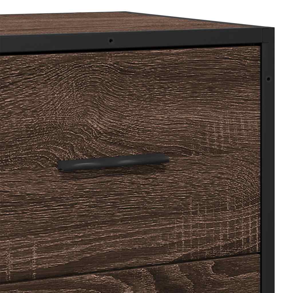 Skjenk brun eik 68x35x76 cm konstruert tre