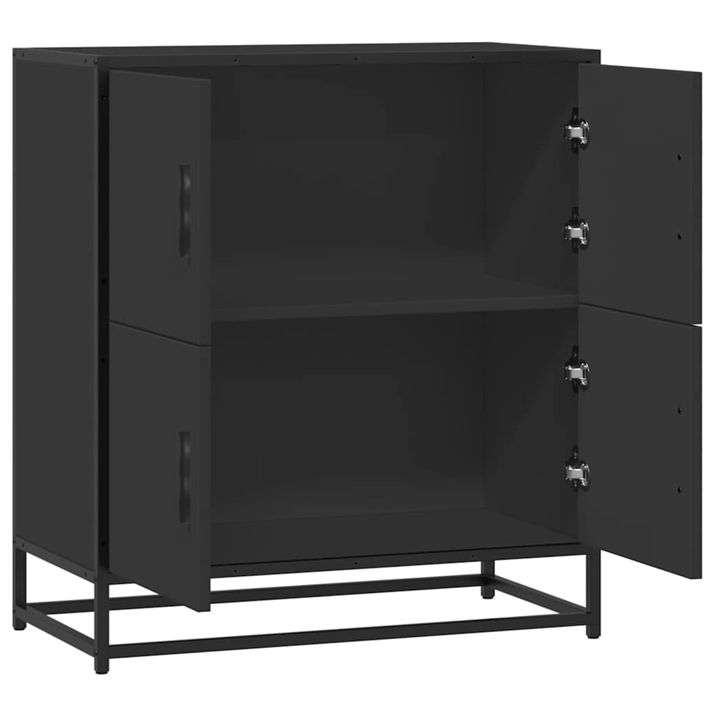 Skjenk svart 68x35x76 cm konstruert tre