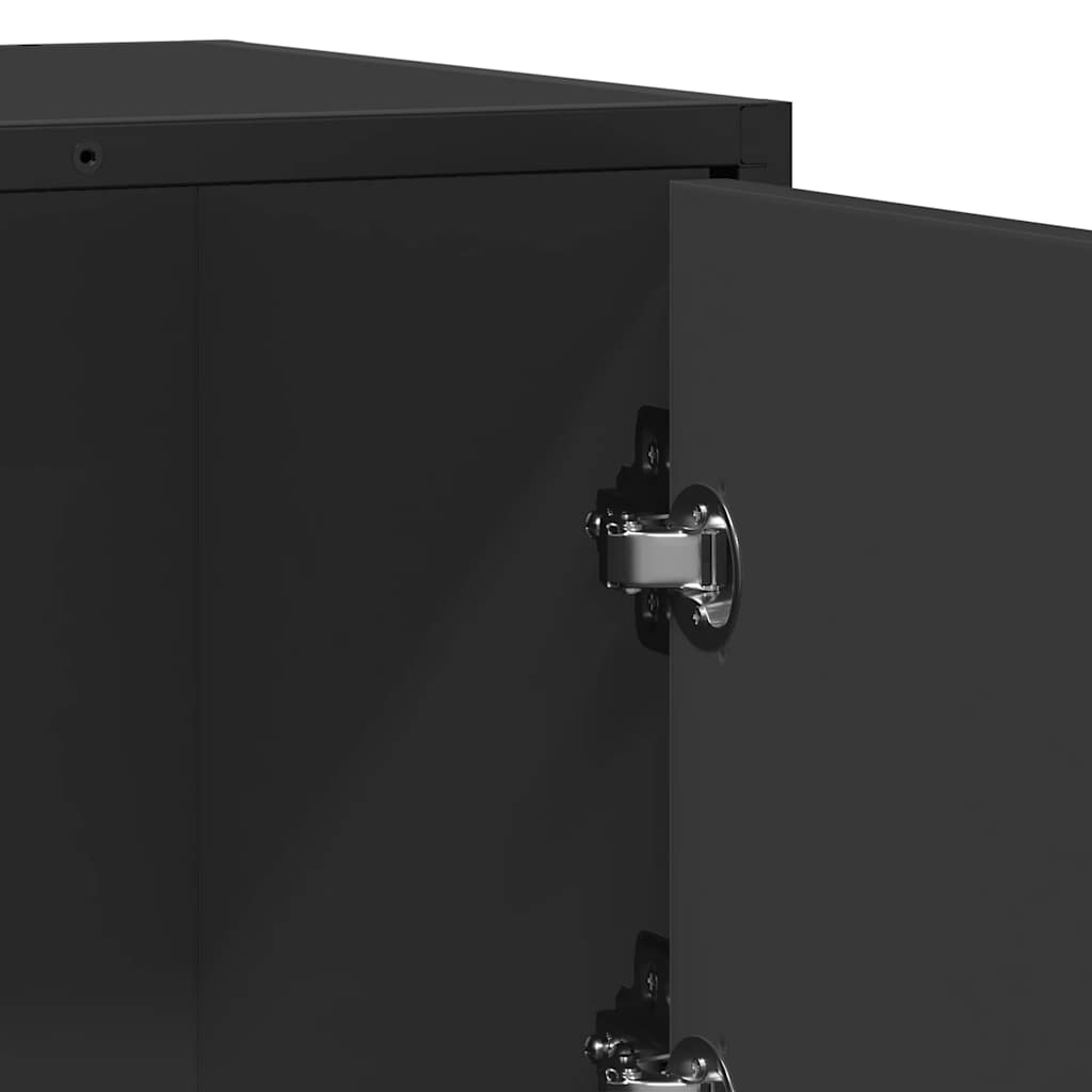 Skjenk svart 68x35x76 cm konstruert tre