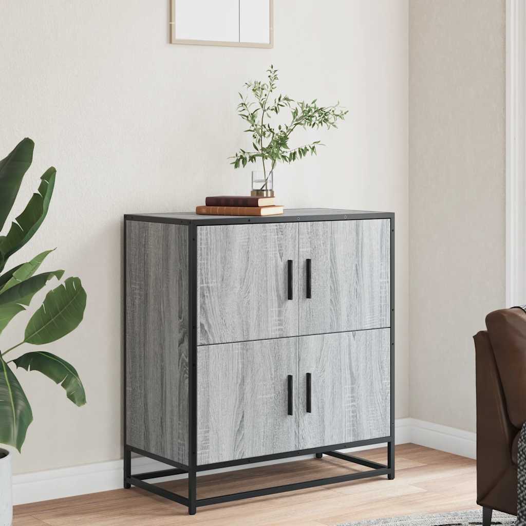 Skjenk grå sonoma 68x35x76 cm konstruert tre