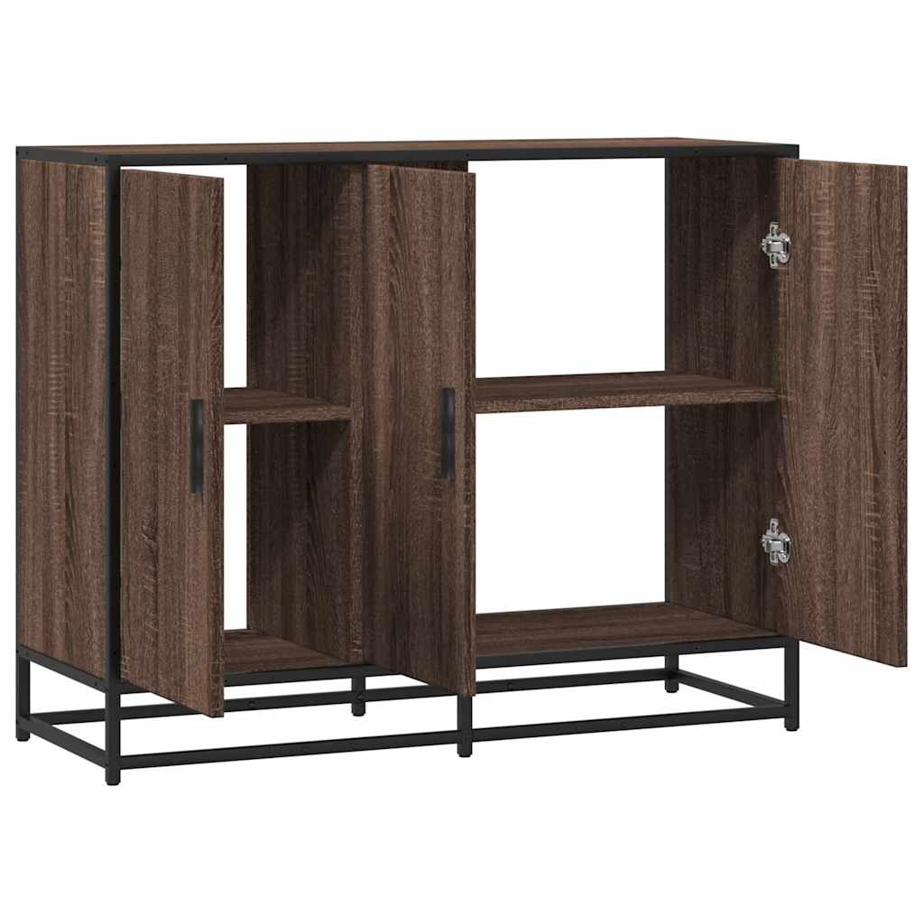 Skjenk brun eik 94x35x76 cm konstruert tre