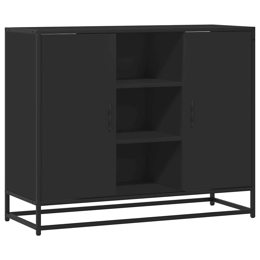 Skjenk svart 92x35x76 cm konstruert tre