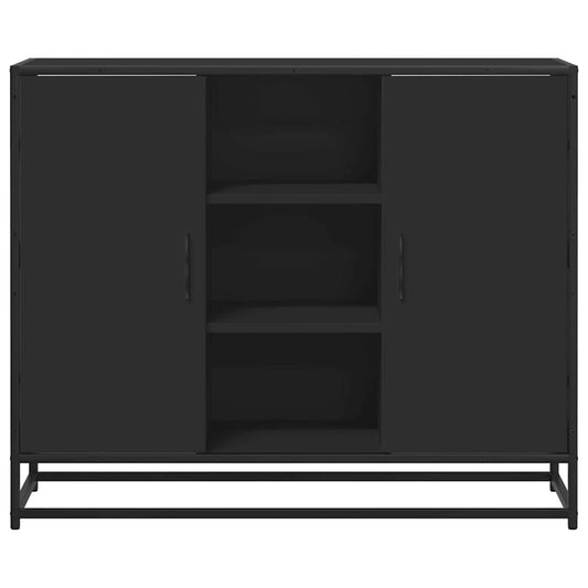 Skjenk svart 92x35x76 cm konstruert tre