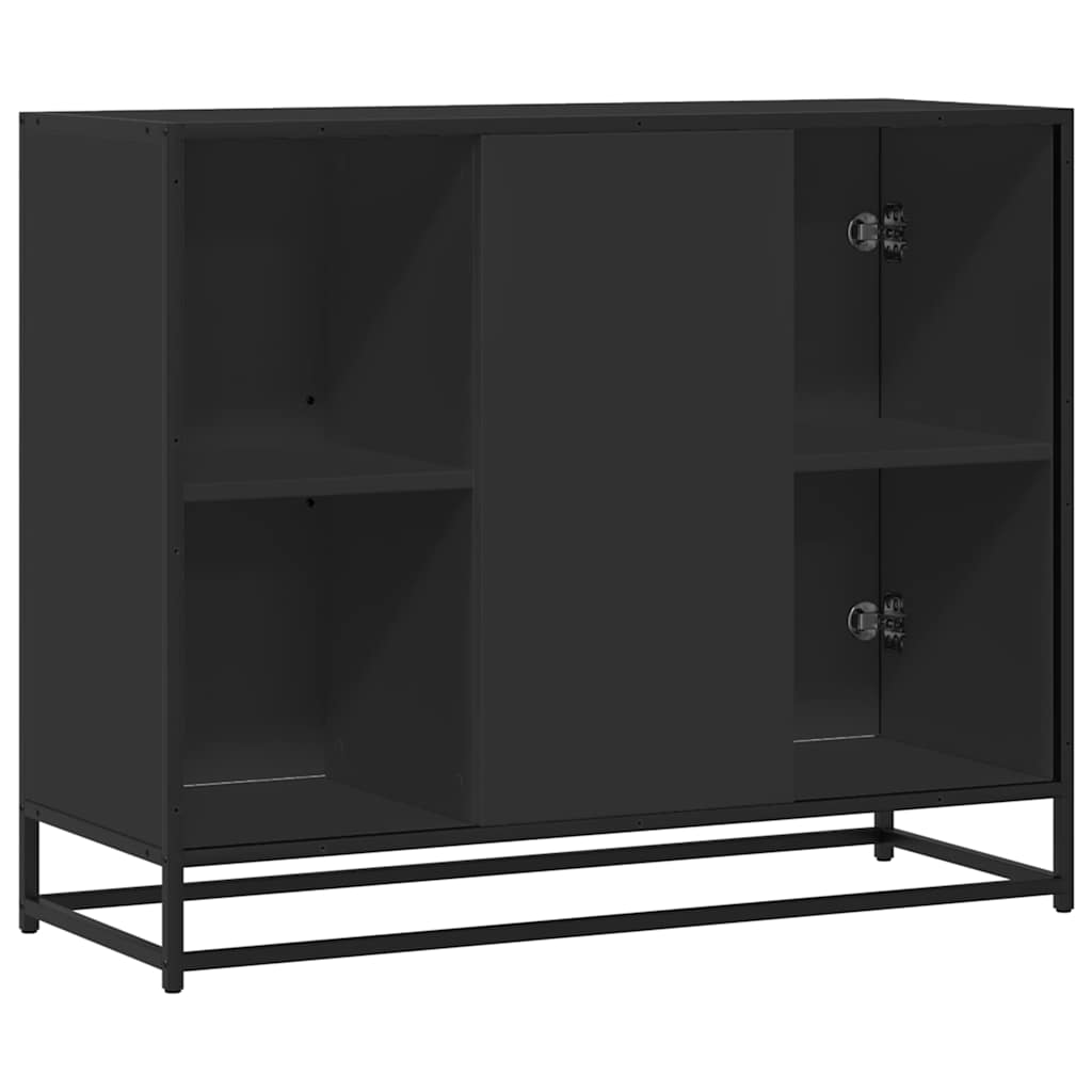 Skjenk svart 92x35x76 cm konstruert tre