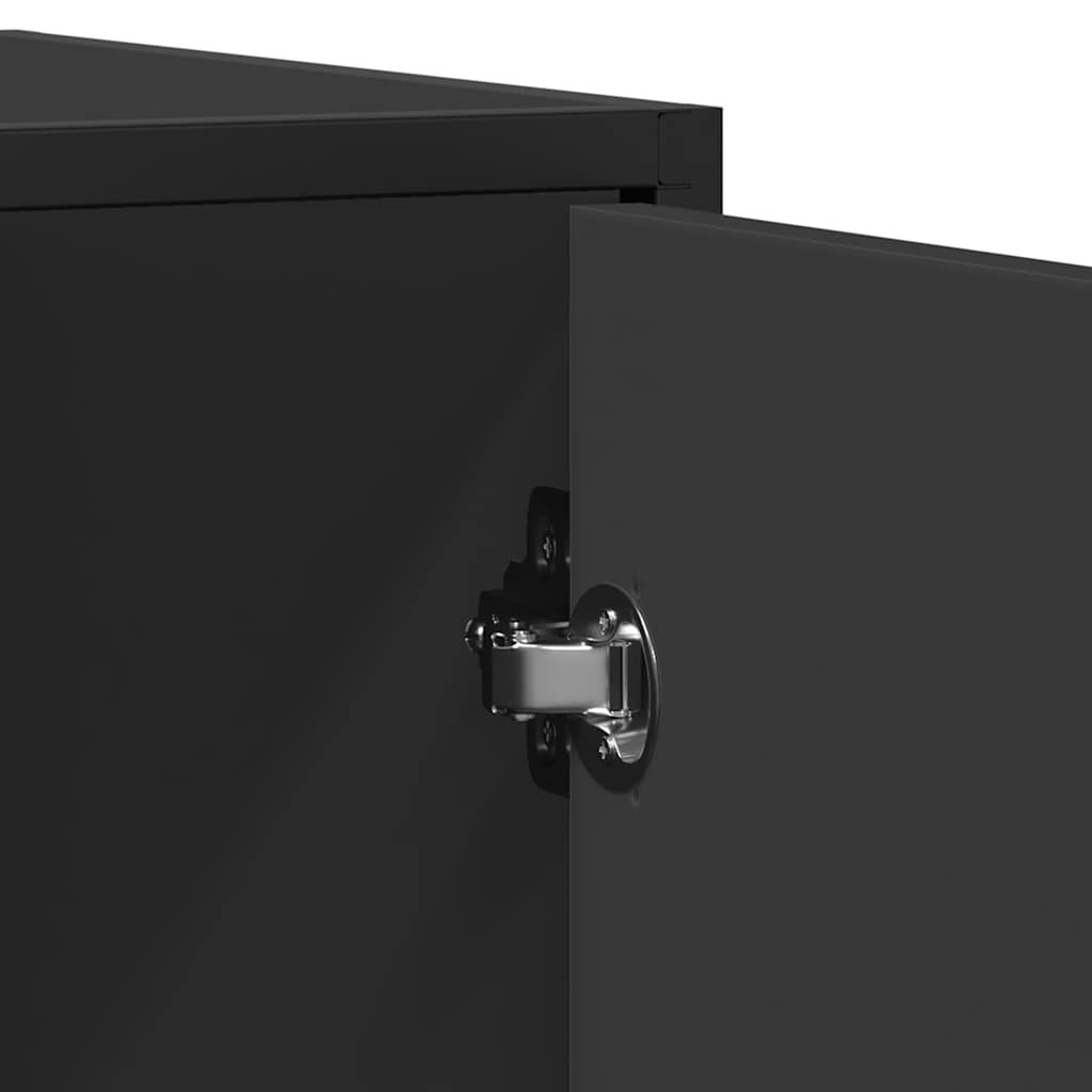 Skjenk svart 92x35x76 cm konstruert tre