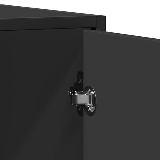 Skjenk svart 92x35x76 cm konstruert tre