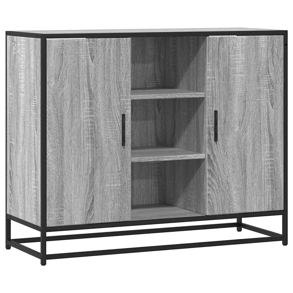 Skjenk grå sonoma eik 92x35x76 cm konstruert tre