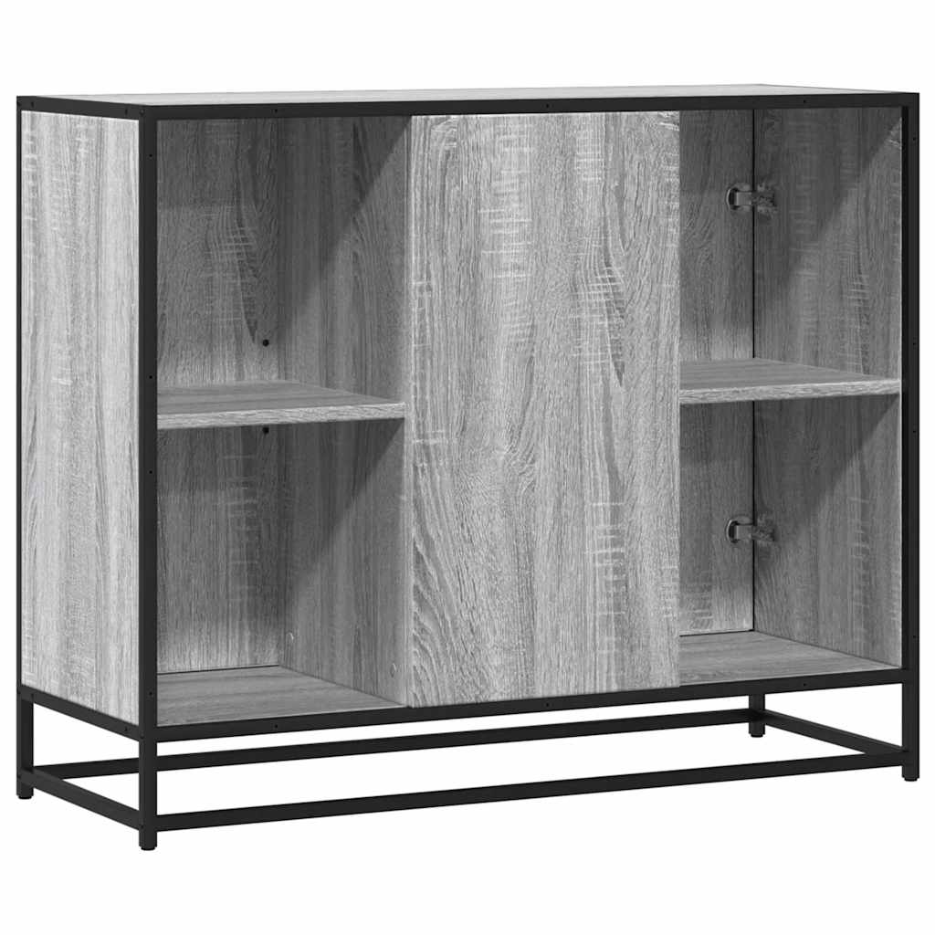 Skjenk grå sonoma eik 92x35x76 cm konstruert tre