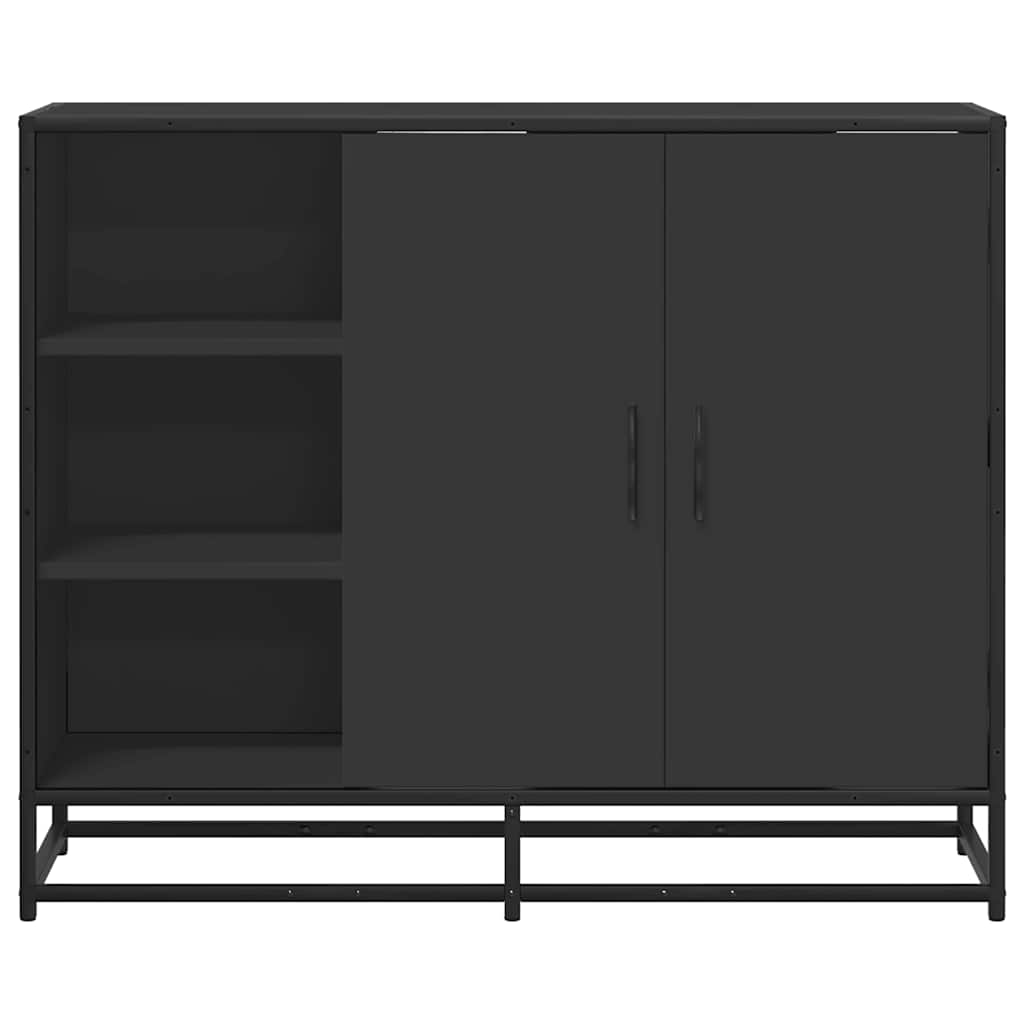 Skjenk svart 92x35x76 cm konstruert tre