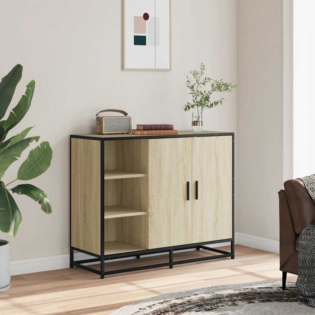 Skjenk sonoma eik 92x35x76 cm konstruert tre