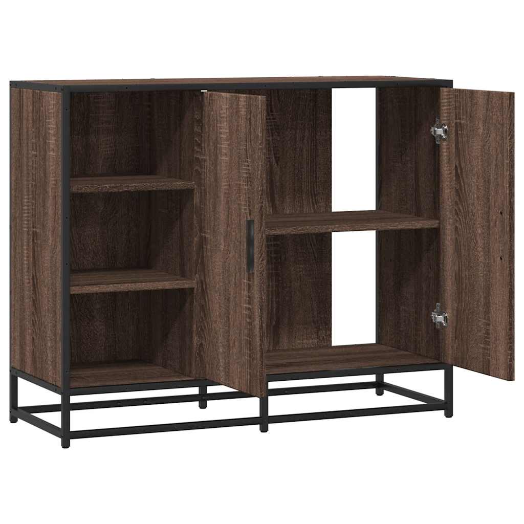 Skjenk brun eik 92x35x76 cm konstruert tre