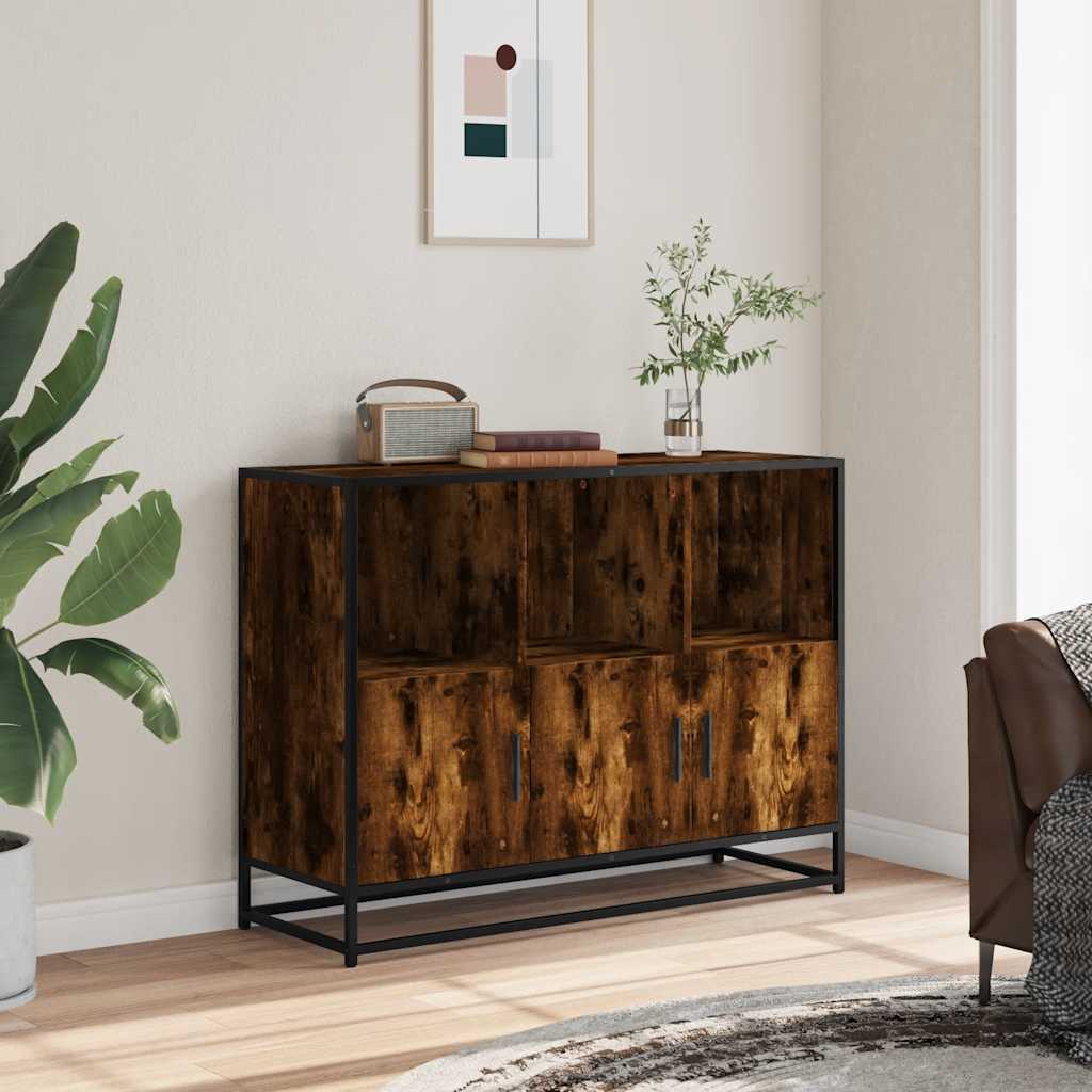 Skjenk røkt eik 100x35x76 cm konstruert tre