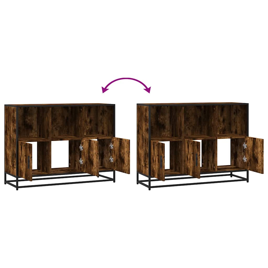 Skjenk røkt eik 100x35x76 cm konstruert tre